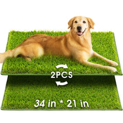 Hompet artificial grass dogs 34x21 mat indoor-potty with easy cleanup
