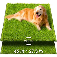 Hompet artificial grass for dogs full view 45x27 supports easy potty training.