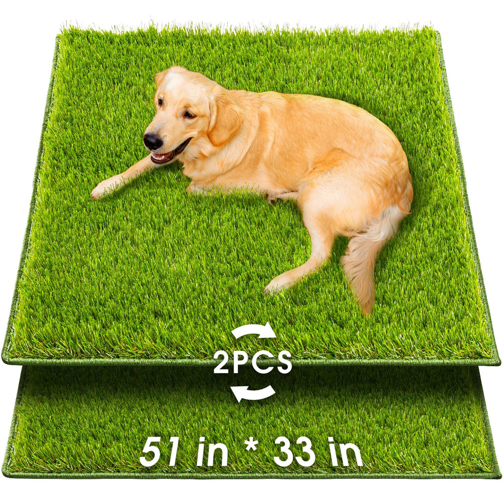 Hompet artificial grass for dogs 51x33 top view shows durable training surface