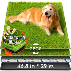 Hompet dog grass pad large shows realistic turf for comfortable potty training.