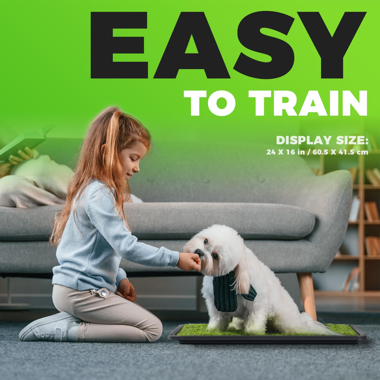 Hompet drainage tray captures urine and shields floors for easy cleanup.
