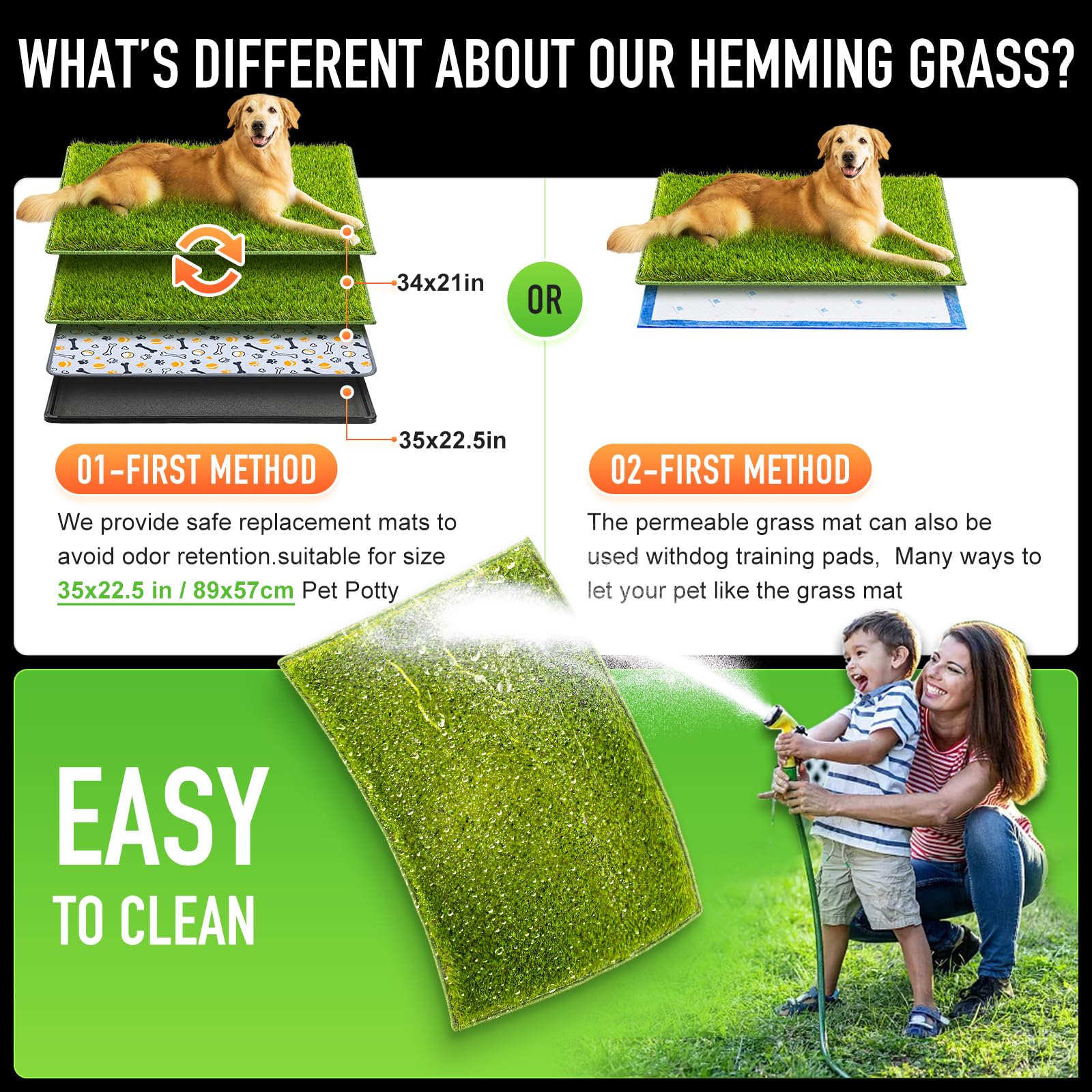 Hompet durable soft-turf for dogs plush pet-friendly surface