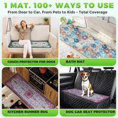 Hompet quick-dry entryway rug showcases fast moisture evaporation for tidy floors