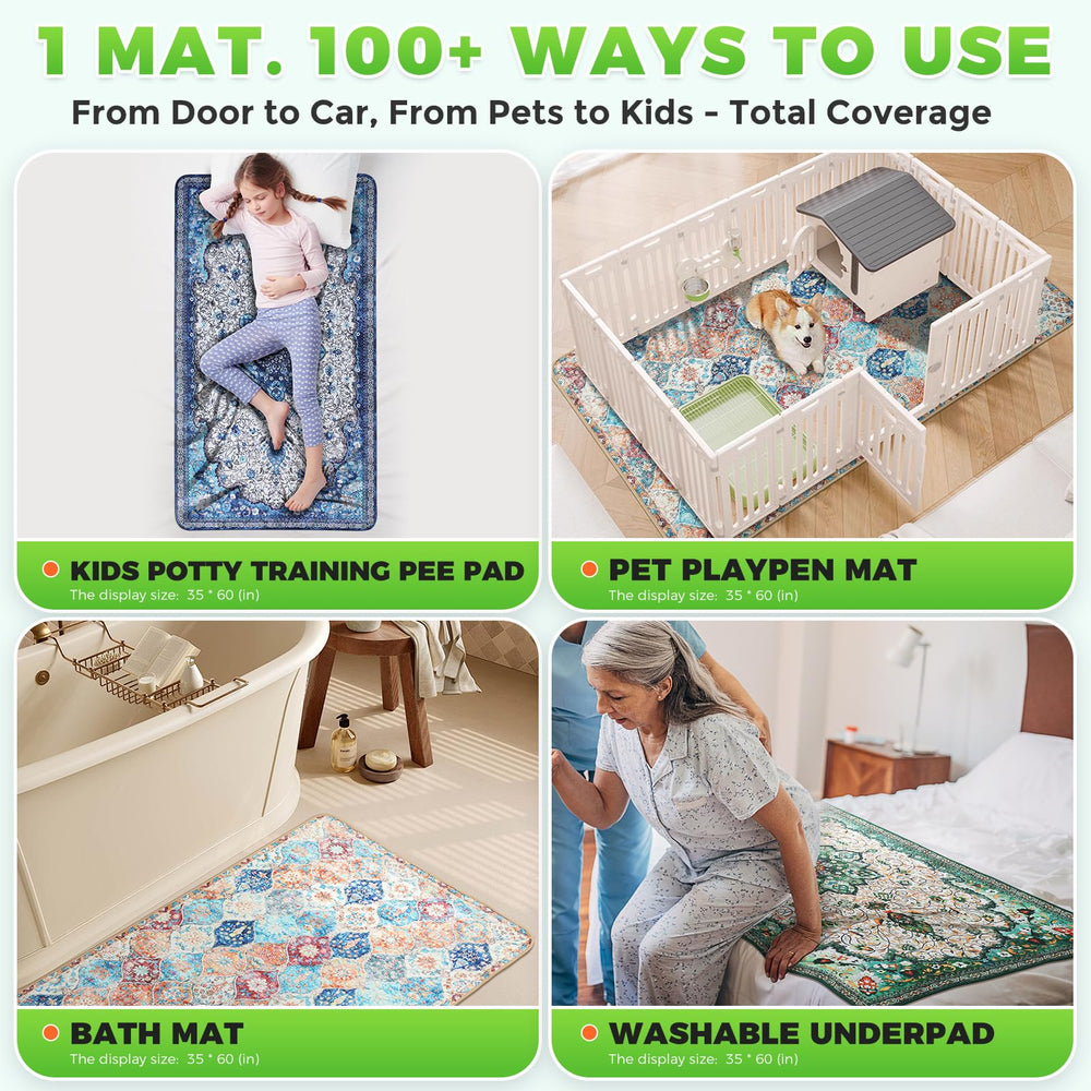 Hompet slim non-slip mat stays put under doors.