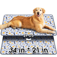 Hompet Washable Pee Pad 34x21 front view with generous training coverage.