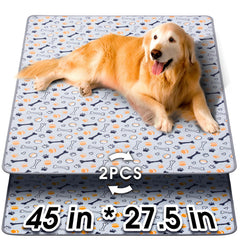Hompet washable pee pad 45x27.5 in a 2-pack for convenient training.