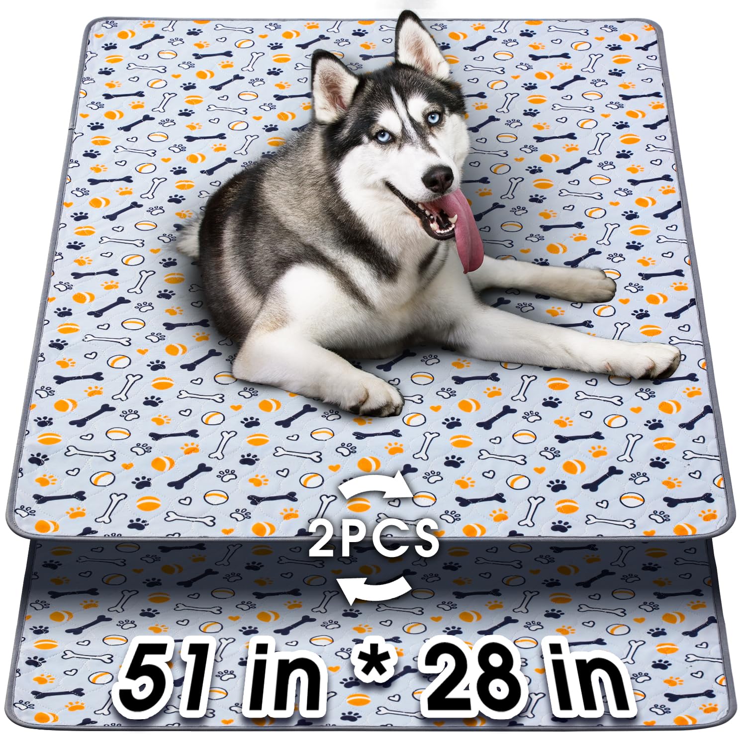 Hompet washable pee pad 51x28 shows thick absorbent layers for quick containment.