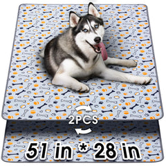 Hompet washable pee pad 51x28 shows thick absorbent layers for quick containment.