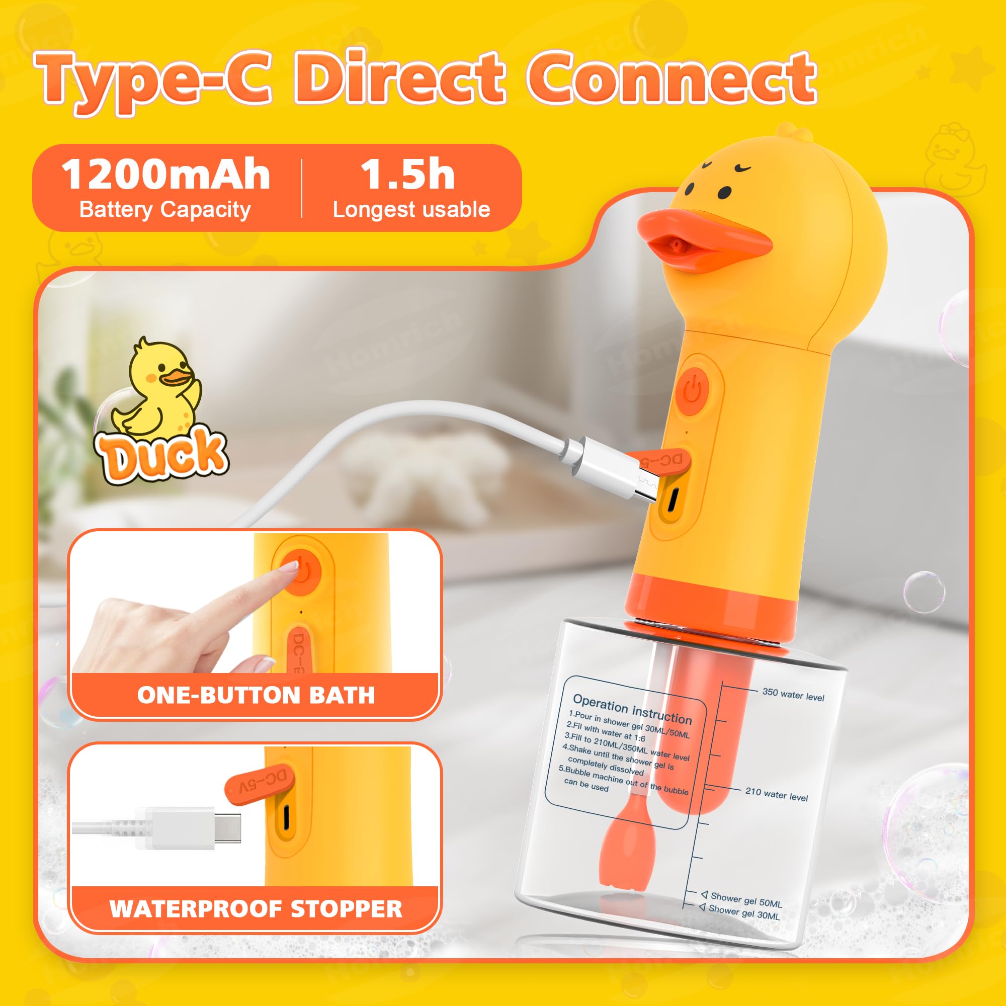 Homrich 400ml-capacity bottle ensures fewer refills during longer grooming sessions.