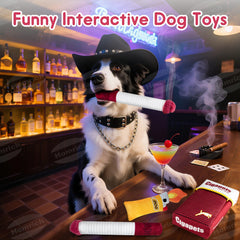 Homrich giggle puff stick squeaker toy highlighting the built-in squeak feature.