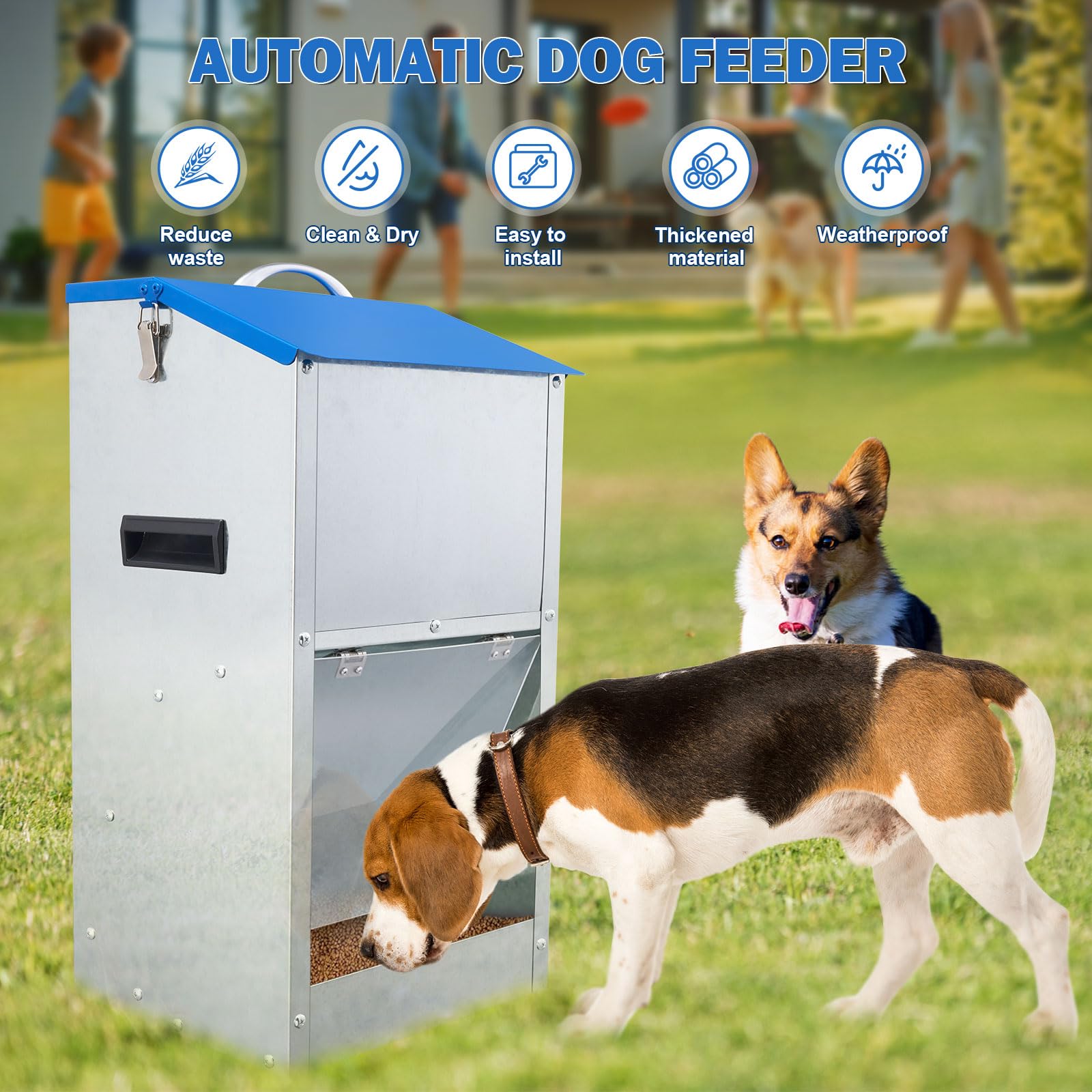 Homsky floor placement option for yard or kennel use