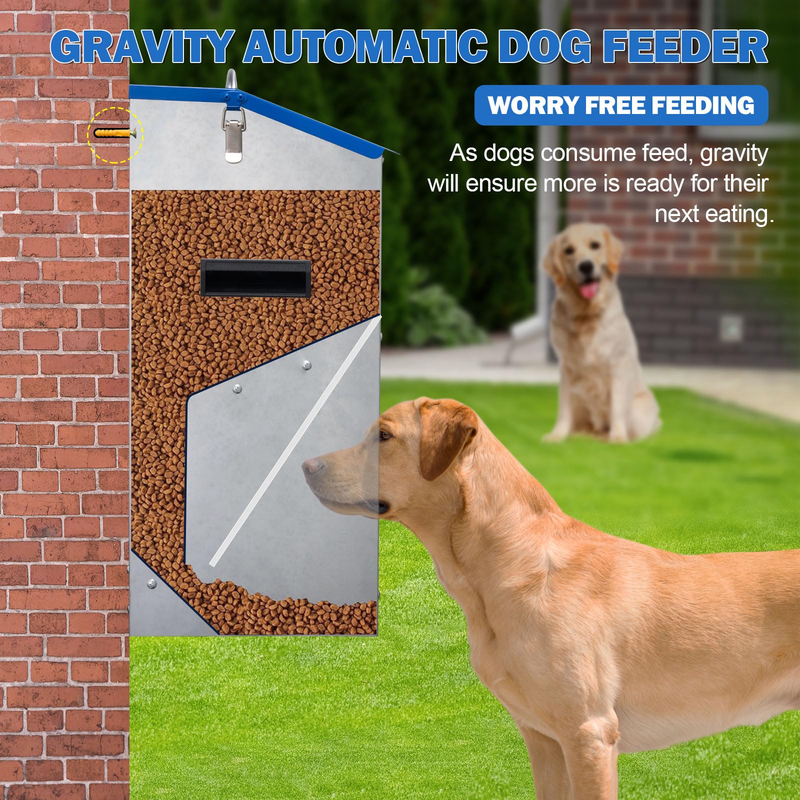 Homsky back mounting holes for secure wall or fence installation