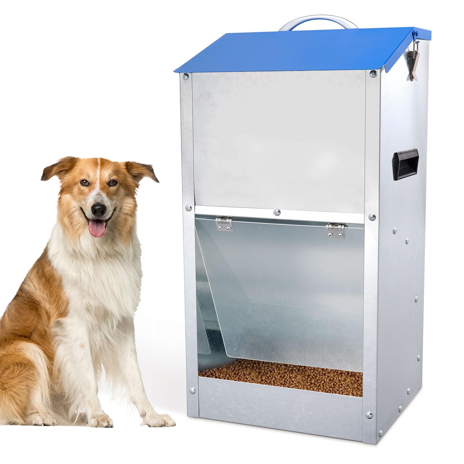 Homsky outdoor feeder with transparent door for easy monitoring and refills