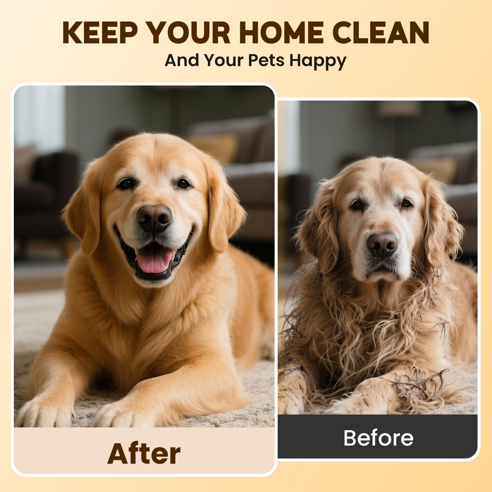 Homsoil deshedding brush dog grooming in action highlights comfort.