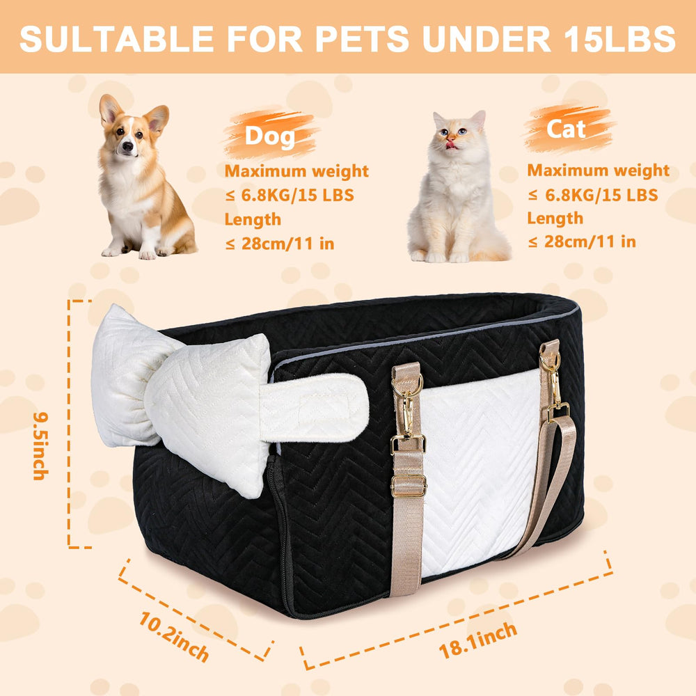 Homsunyi dog car seat safety belt demonstrates secure travel for pets.