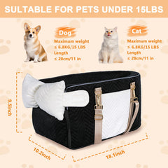Homsunyi dog car seat safety belt demonstrates secure travel for pets.