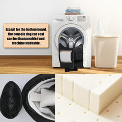 Homsunyi dog car seat soft cushion offers cozy comfort during rides.