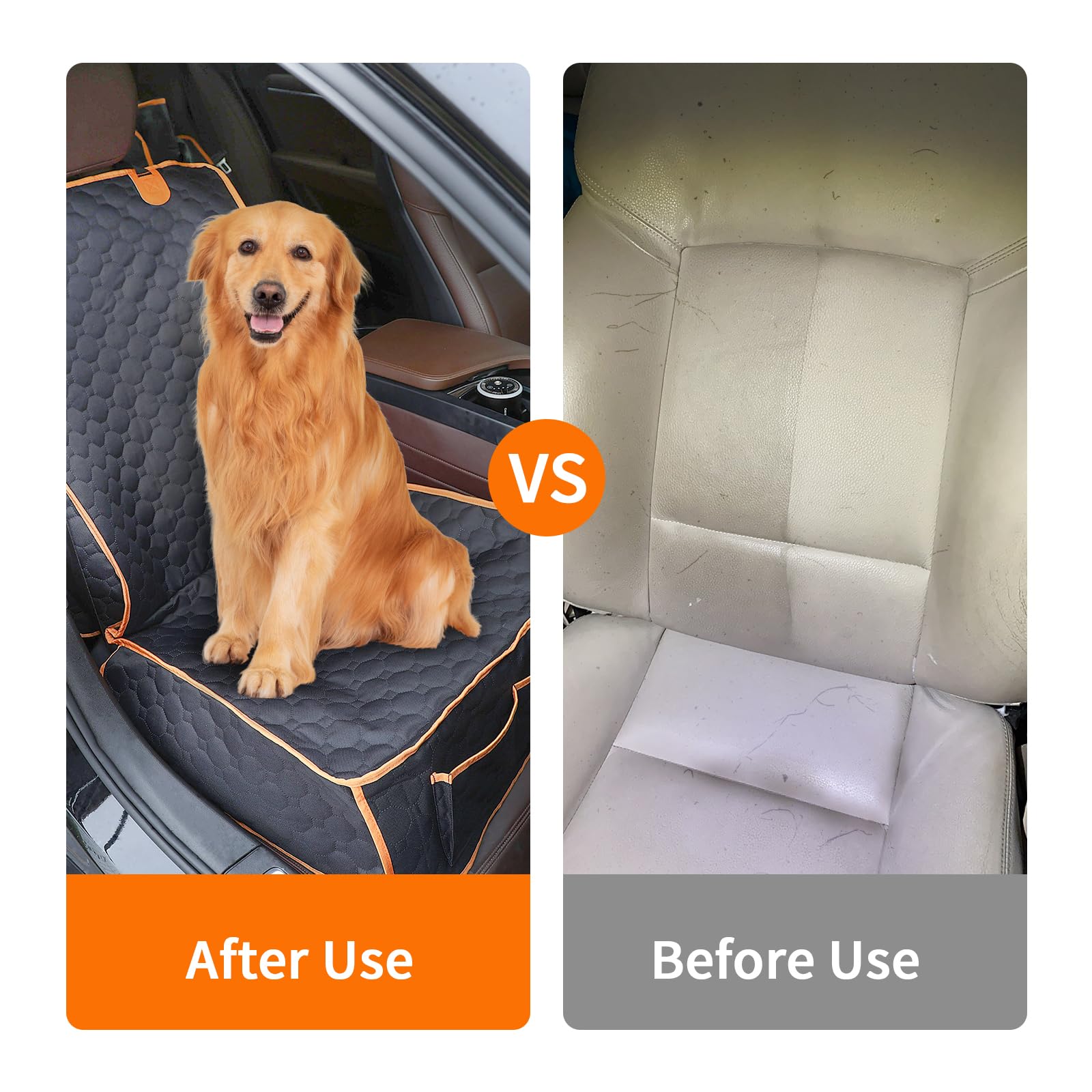 Homsunyi front seat cover durable material withstands wear and pet use.