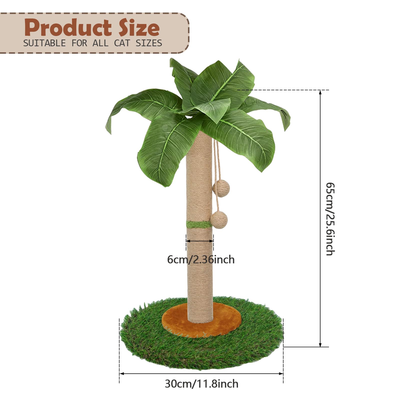 HOMYHANDS sisal rope-wrapped post emphasizes durable texture for satisfying clawing sessions.