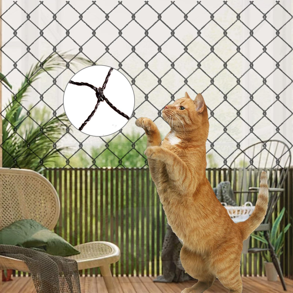 HOMYPOWER Cat Netting Balcony View-preserving design while securing cats
