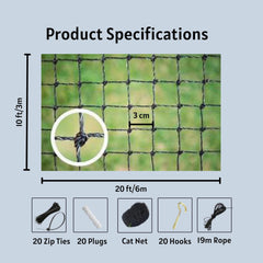 HOMYPOWER Cat Netting Stainless-Steel Reinforced close-up of durable mesh