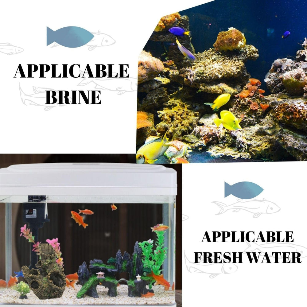 HoneTeek log hideout decor suitable for both aquarium and terrarium setups.
