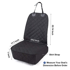 HONEST OUTFITTERS dog seat cover 4-layer fabric close-up highlighting durability and easy cleaning.