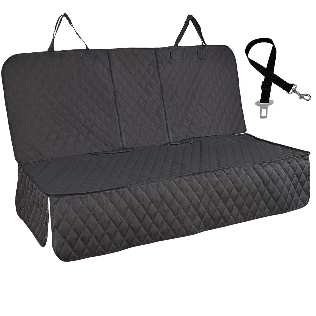 HONEST OUTFITTERS dog seat cover side flap protects upholstery during muddy hikes and rides.