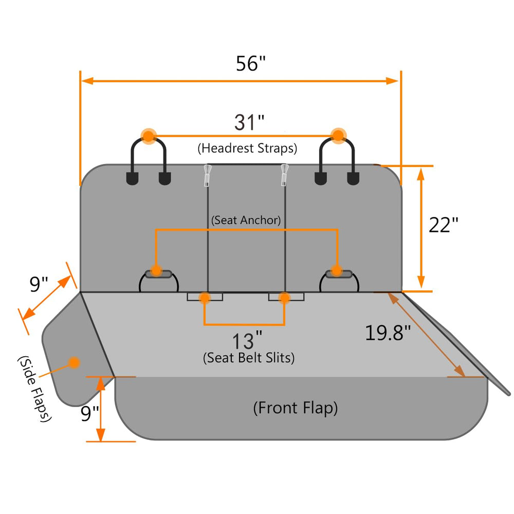 HONEST OUTFITTERS side flap protects door panels from dirt and moisture.