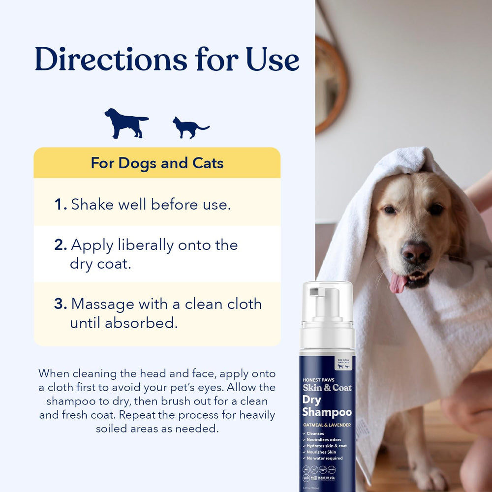Honest Paws skin hydration and coat nourishment support between baths.