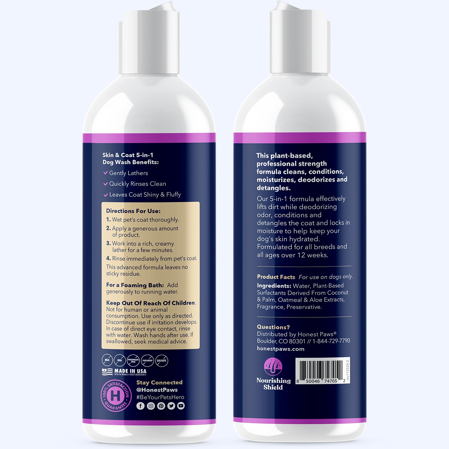 Honest Paws dog shampoo all breeds puppy 12 weeks suitability