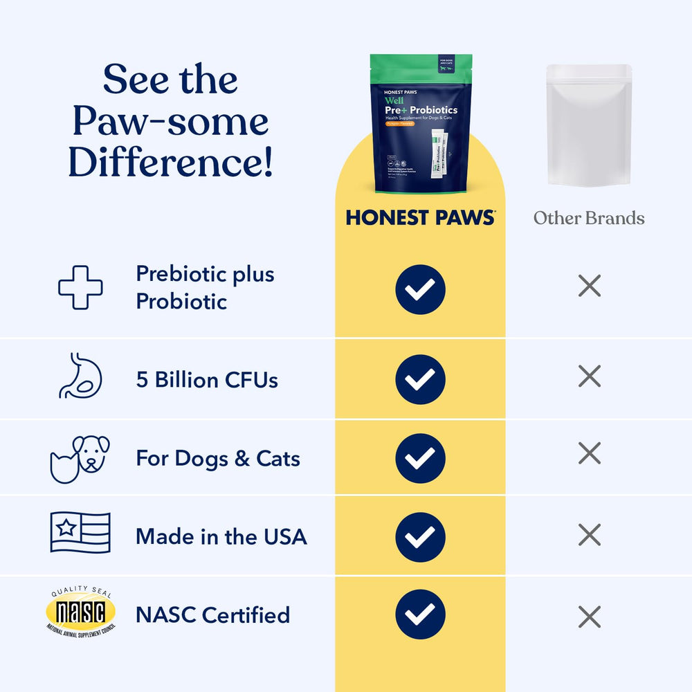 Honest Paws dosing spoon demonstrates easy, mess-free powder administration.