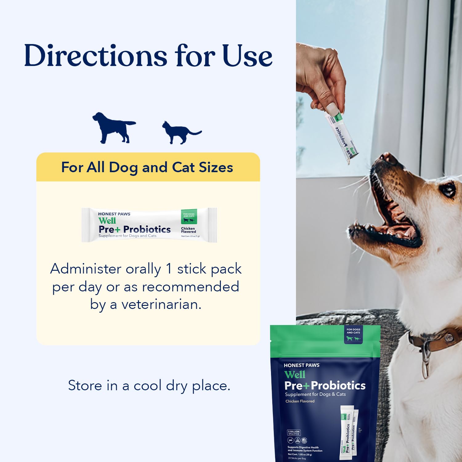 Honest Paws pack-front emphasizes USA-made, gluten-free and non-GMO ingredients.