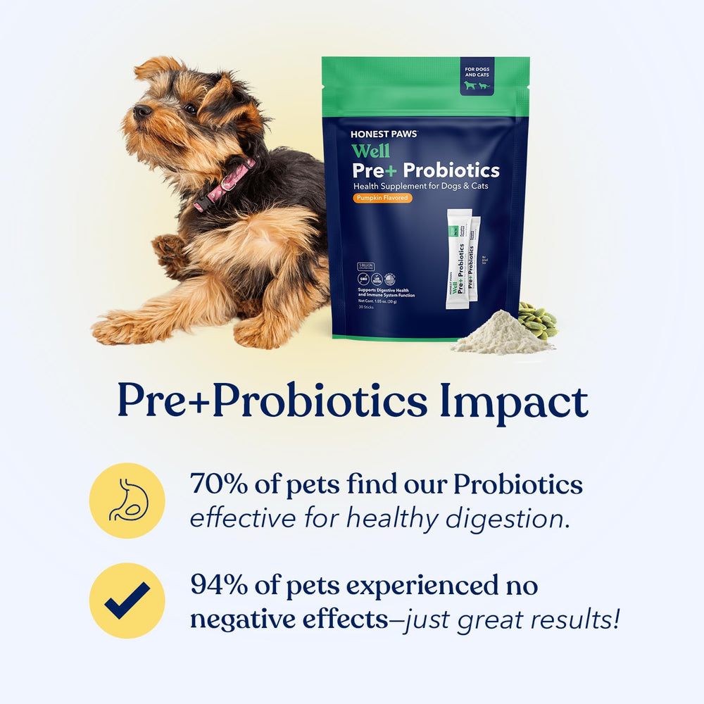 Honest Paws third-party testing pack communicates verified quality and purity.