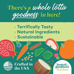Honest to Goodness plant-based snacks ingredients closeup emphasizes whole-food, allergen-conscious recipe.