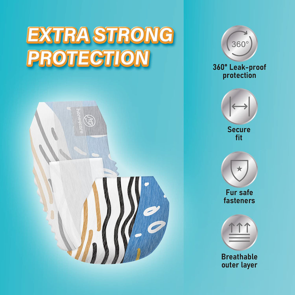 HONEY CARE All-Absorb Petrichor wrap breathable outer layer for comfortable wear.