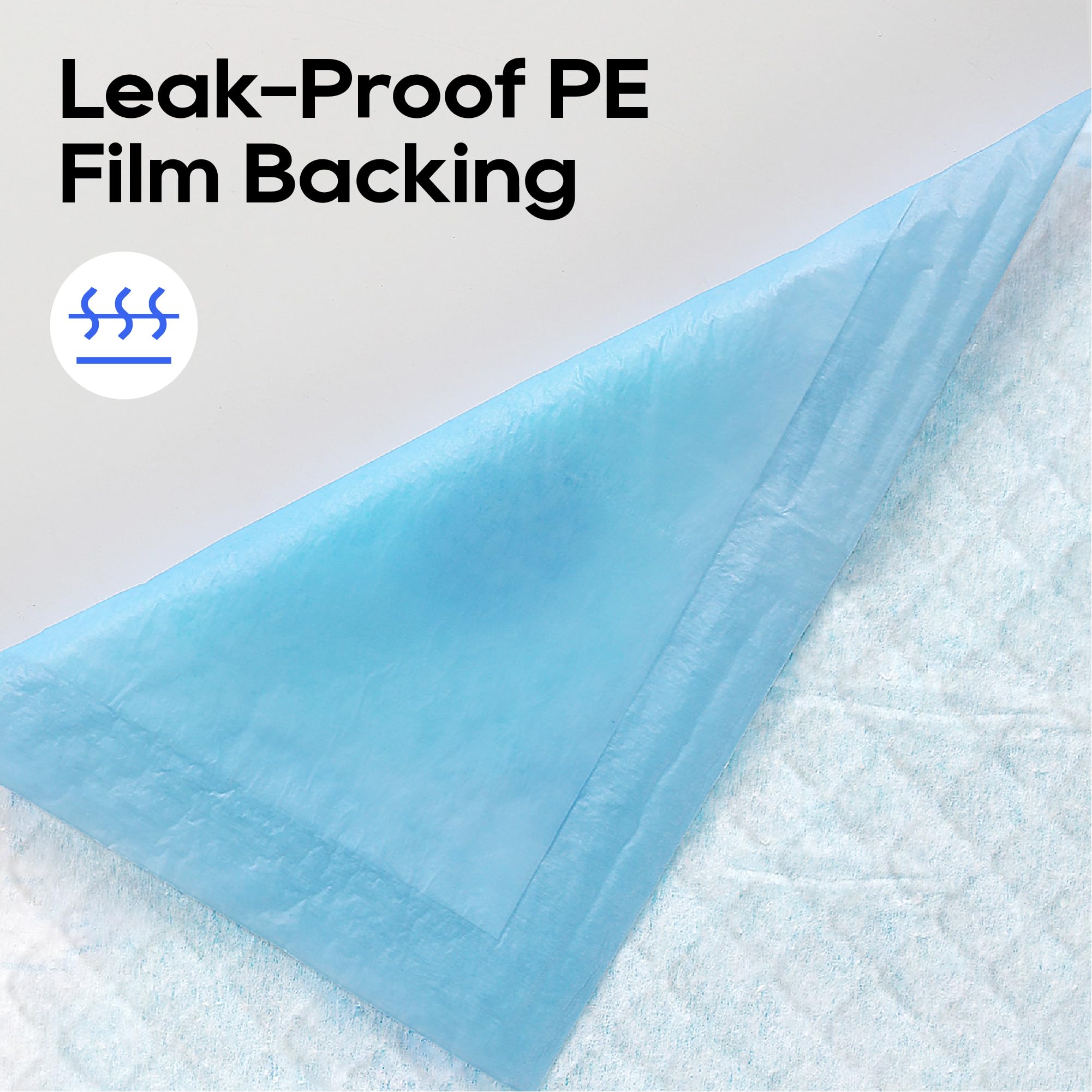 Honey Care blue training pad color aids quick recognition during training.