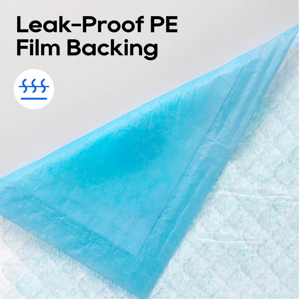 Honey Care blue training pad color aids quick recognition during training.