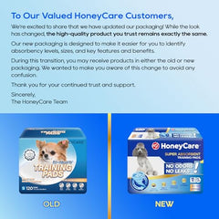 Honey Care five-layer cross-section shows gel-forming core for fast absorption.