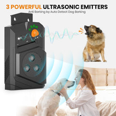 Honey Paws anti barking device mode selector highlights training options for tailored canine management.