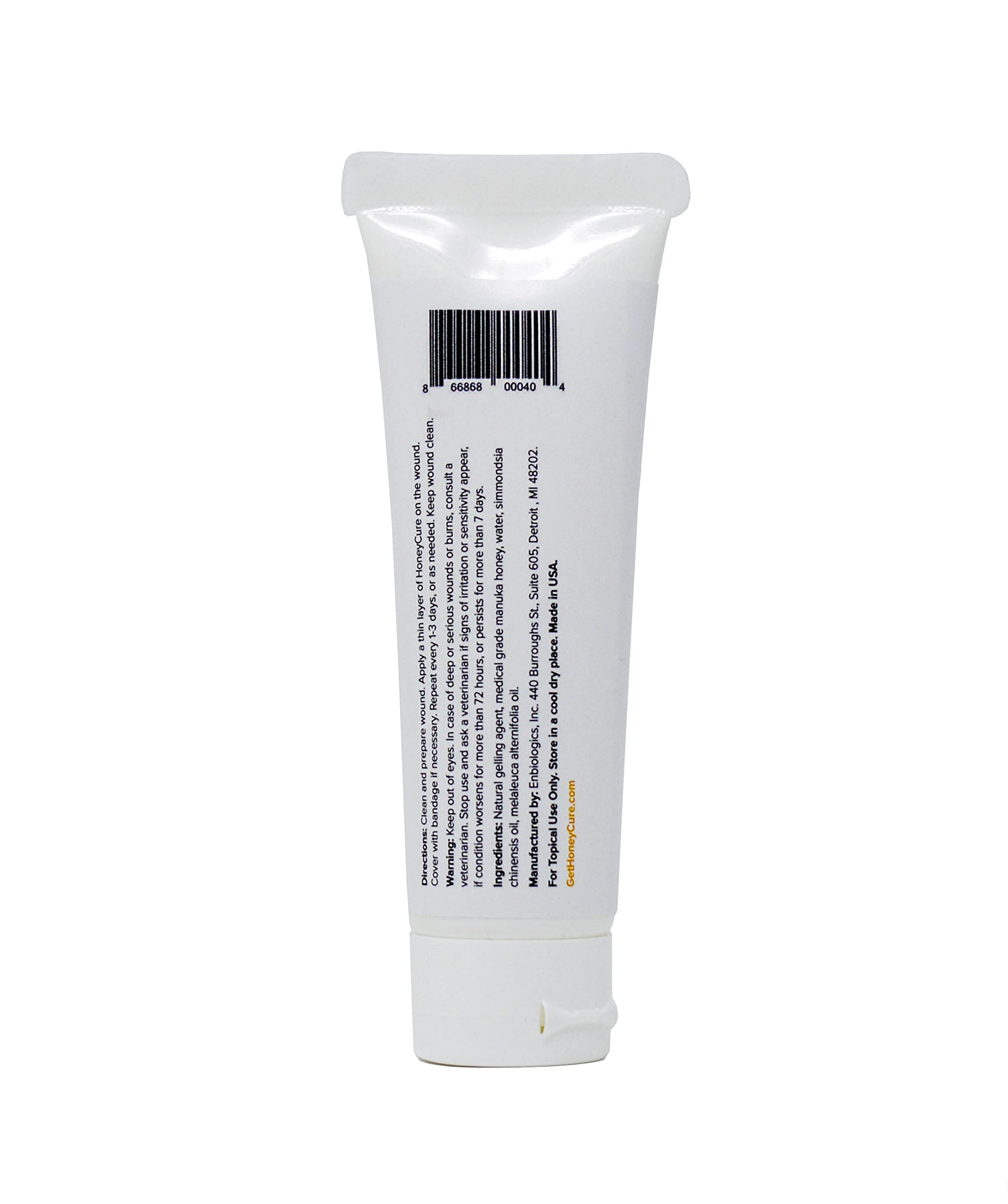 HoneyCure ointment texture shown during gentle application.