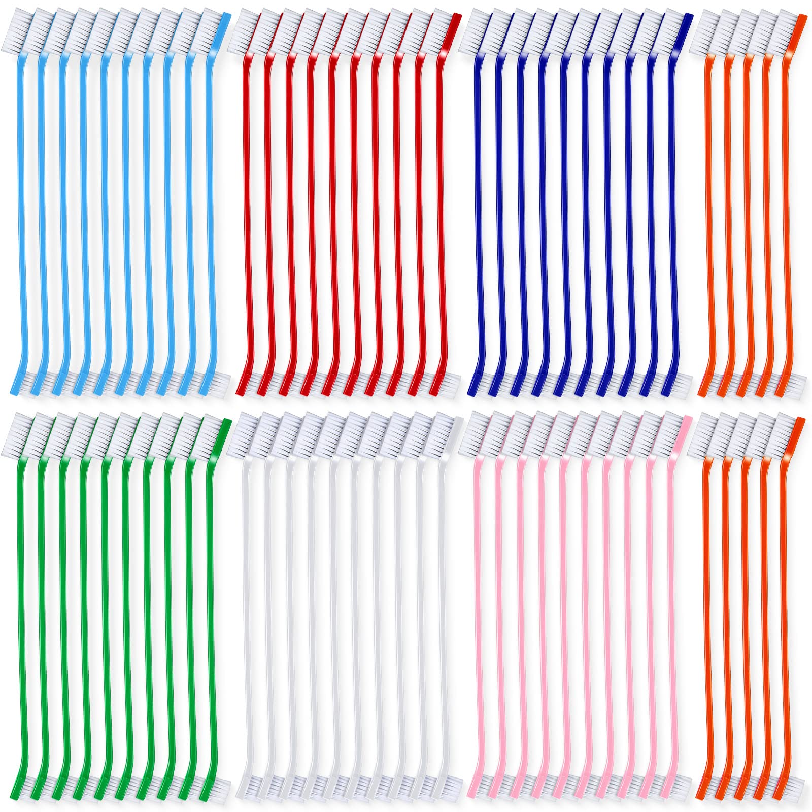 Honeydak dog toothbrush bulk 70pcs with color variety for family pet care.
