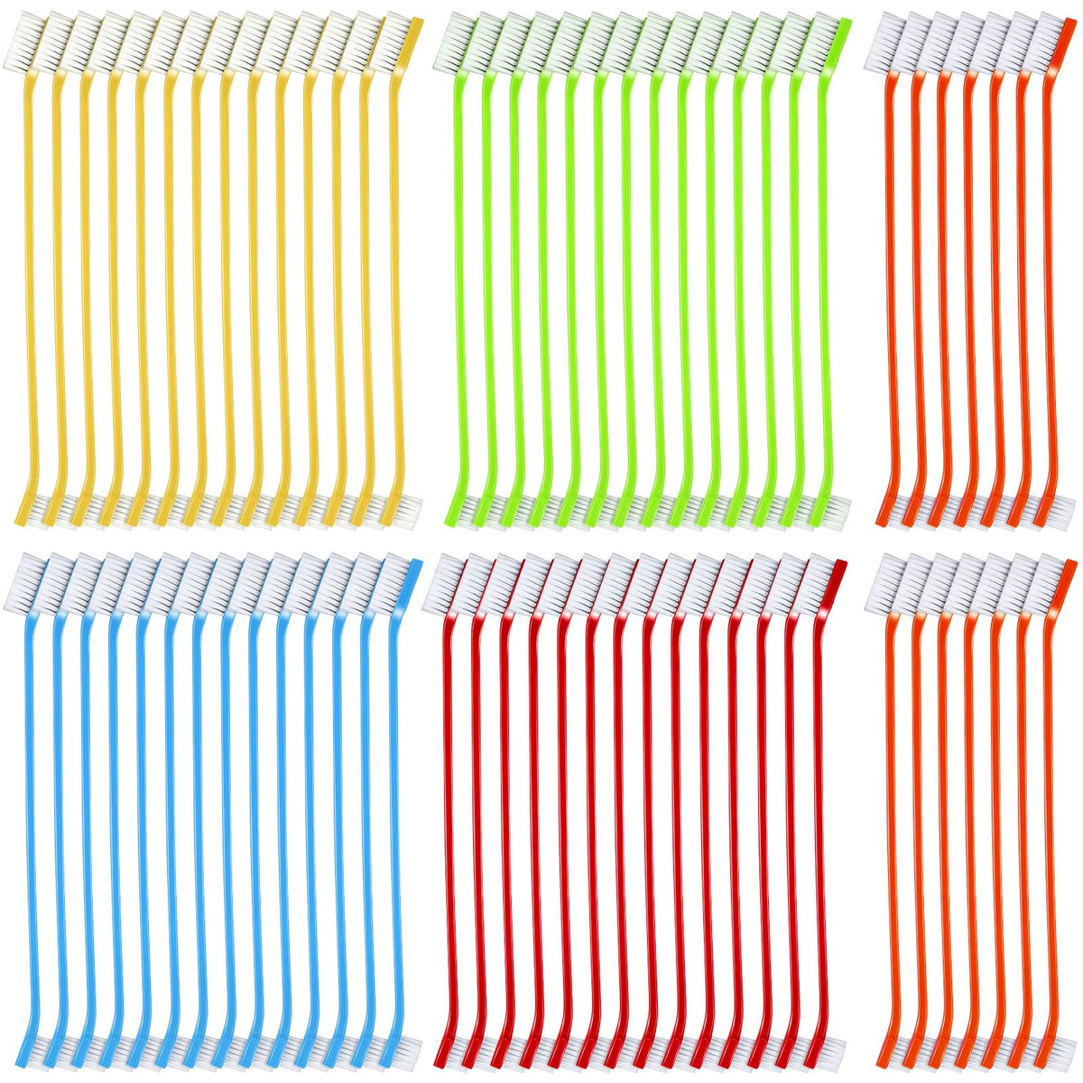 Honeydak dog toothbrush dual-head bulk pack for easy, thorough dental cleaning across multiple pets.