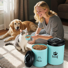 Honeydak durable metal pet storage resists dents and scratches for everyday use.