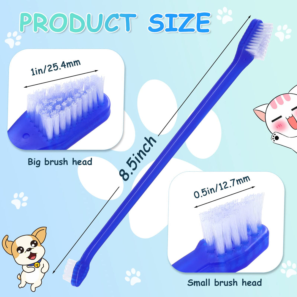 Honeydak long-handle pet toothbrush helps reach back teeth with minimal effort.