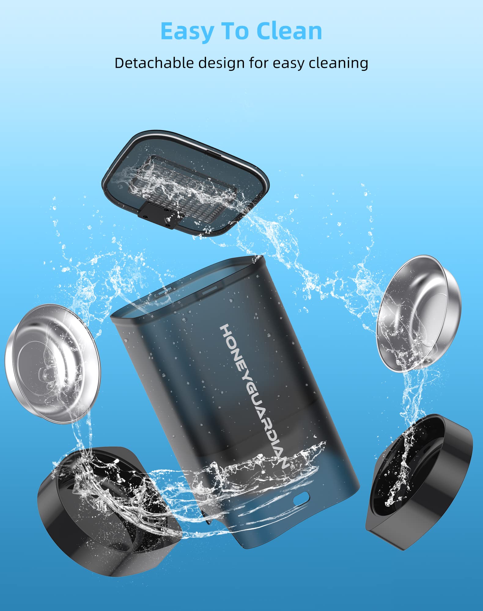HoneyGuaridan 5L feeder with removable parts for quick cleaning