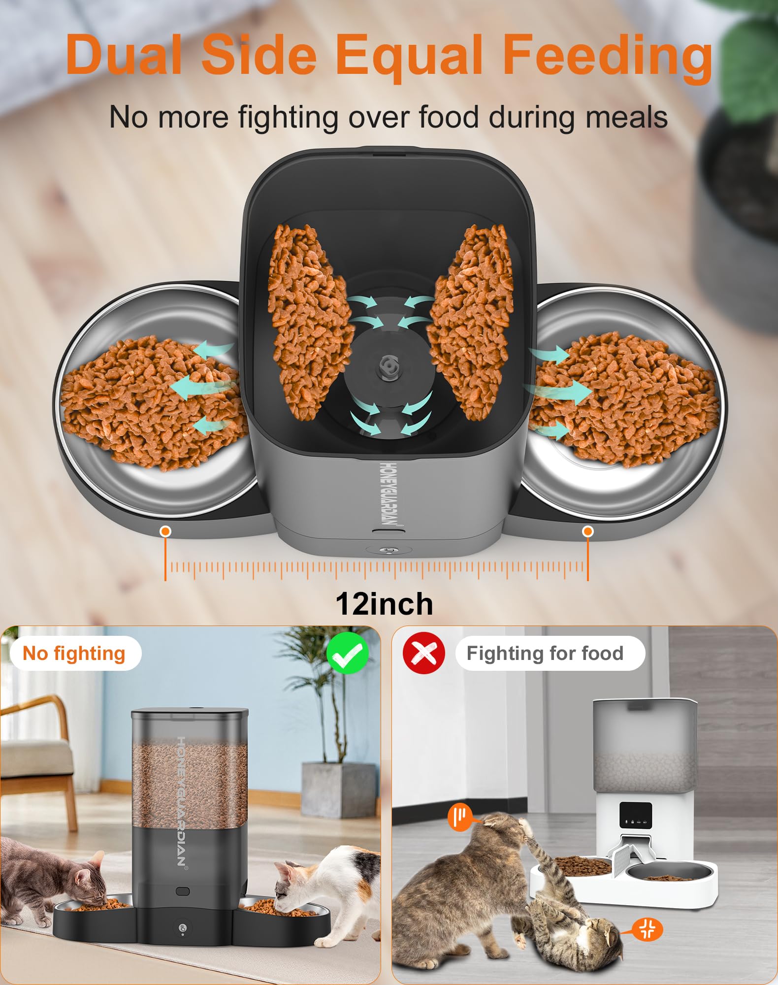 HoneyGuaridan stainless-steel bowl ideal for durable, easy-clean feeding.