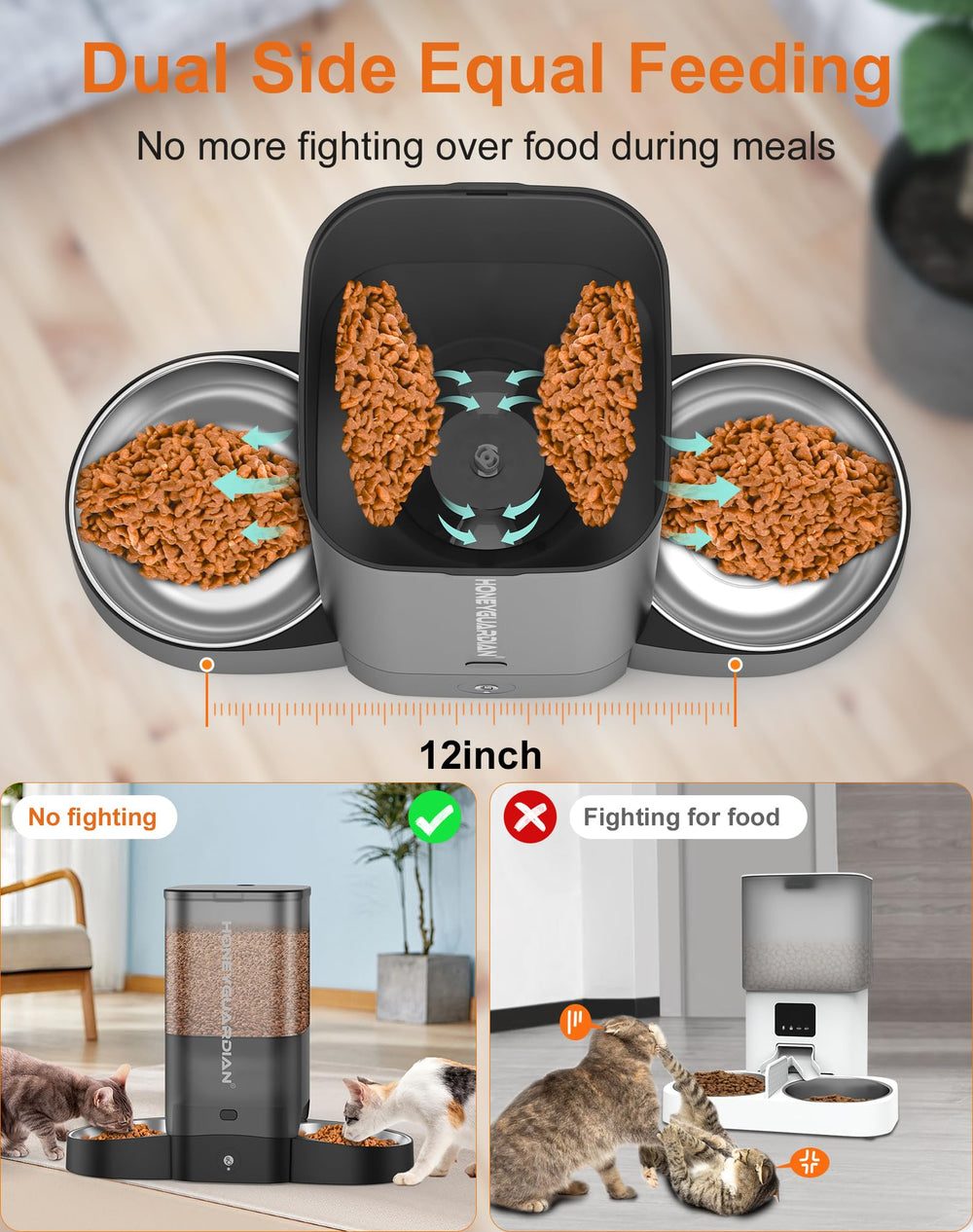 HoneyGuaridan stainless-steel bowl ideal for durable, easy-clean feeding.