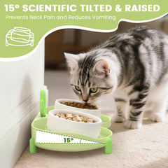Hongddy cat bowl spill-proof base helps keep floors clean