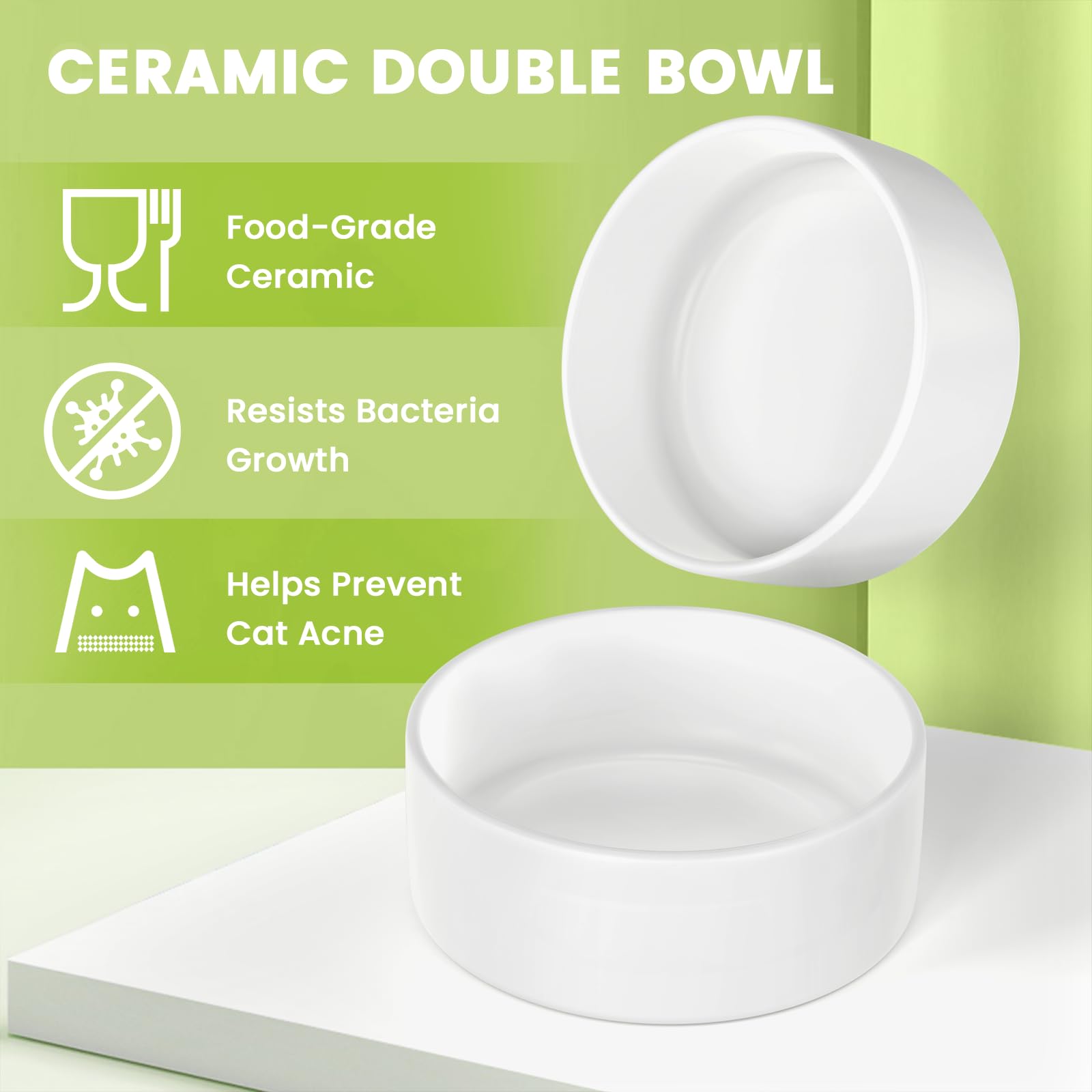 Hongddy 5-inch wide 20oz bowl reduces whisker contact for comfort